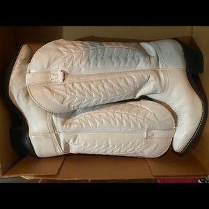 White Texas Boots